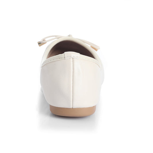 Zapato Mujer Cabrera Crema Taco Plano
