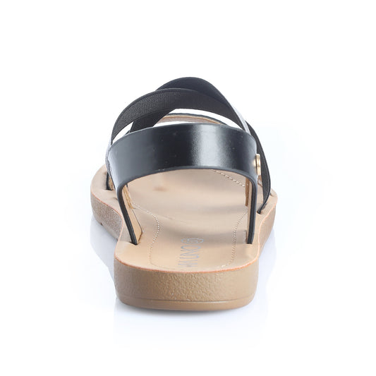 Sandalia Mujer Tabarca Negro Taco Plano