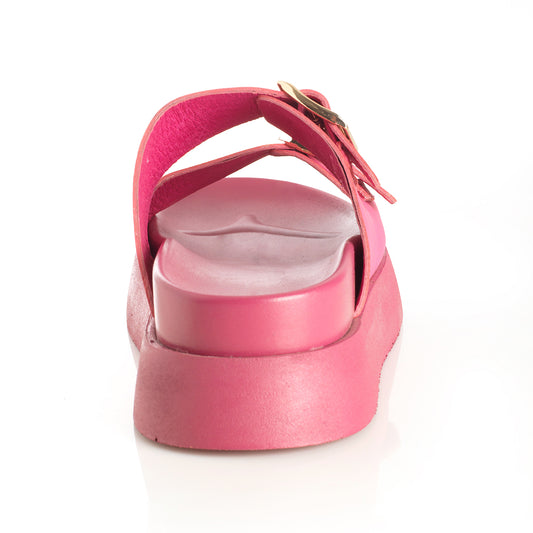 Sandalia Mujer Cala del Plomo Rosa Taco Bajo