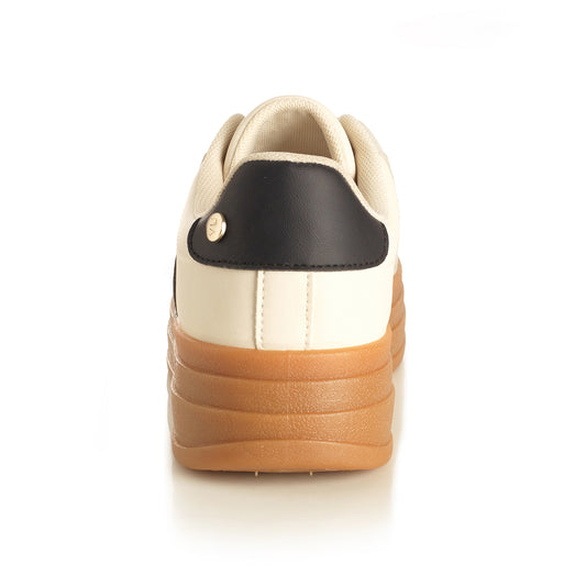 Zapatilla Mujer Cala del Cuervo Negro Taco Bajo