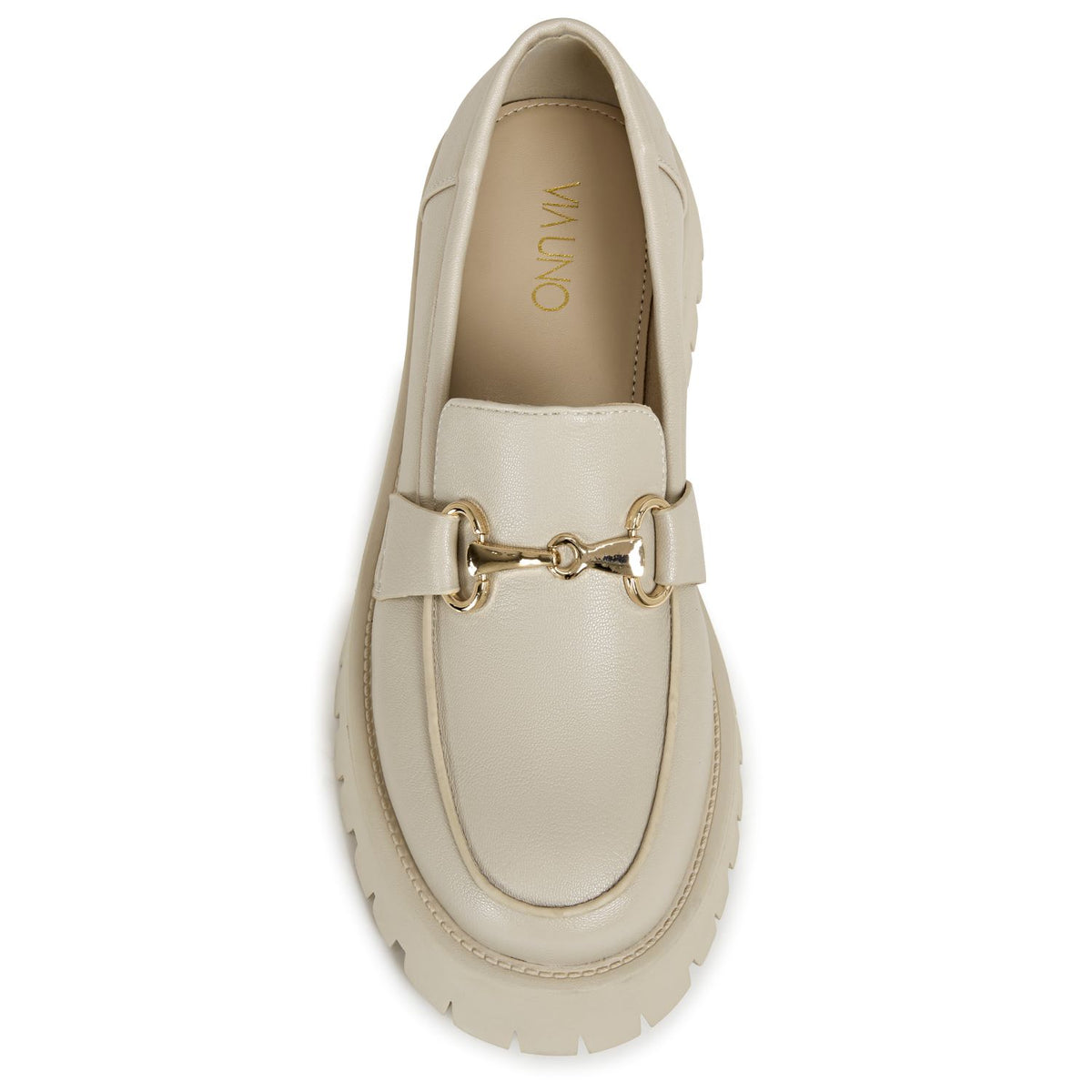Zapato Mujer Fullerton Beige Taco Bajo Via Uno