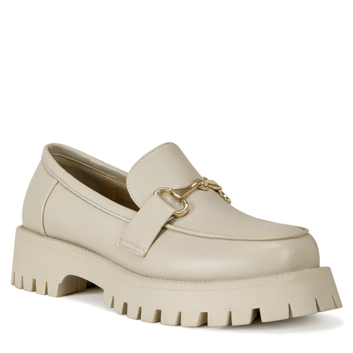 Zapato Mujer Fullerton Beige Taco Bajo Via Uno