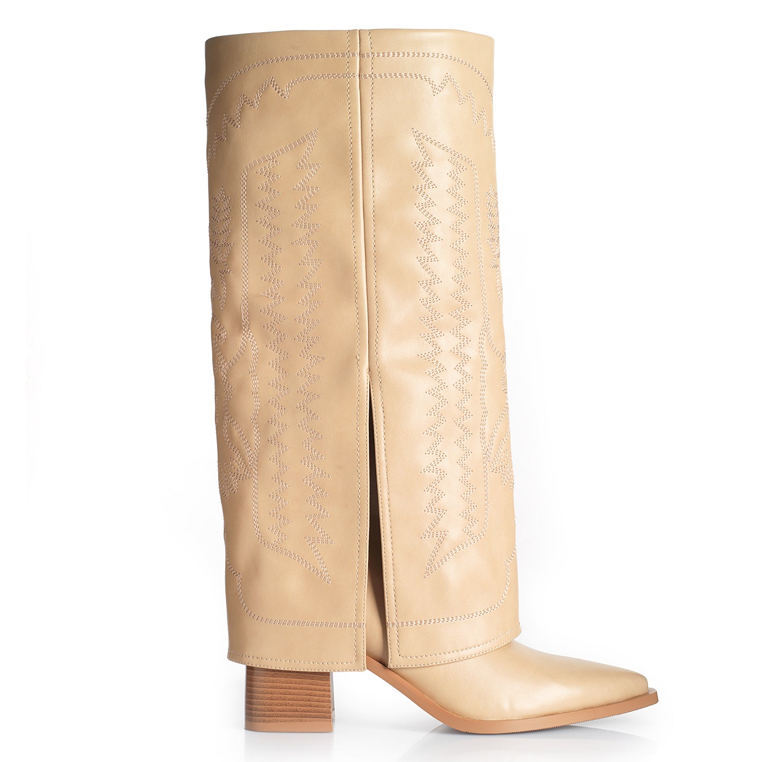 VIAVANDA VIA WESTERN BOOTS ベージュ 12632301_beige_01-fe1d1e99-