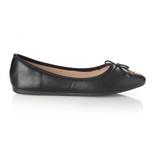 Zapato Mujer Cabrera Negro Taco Plano
