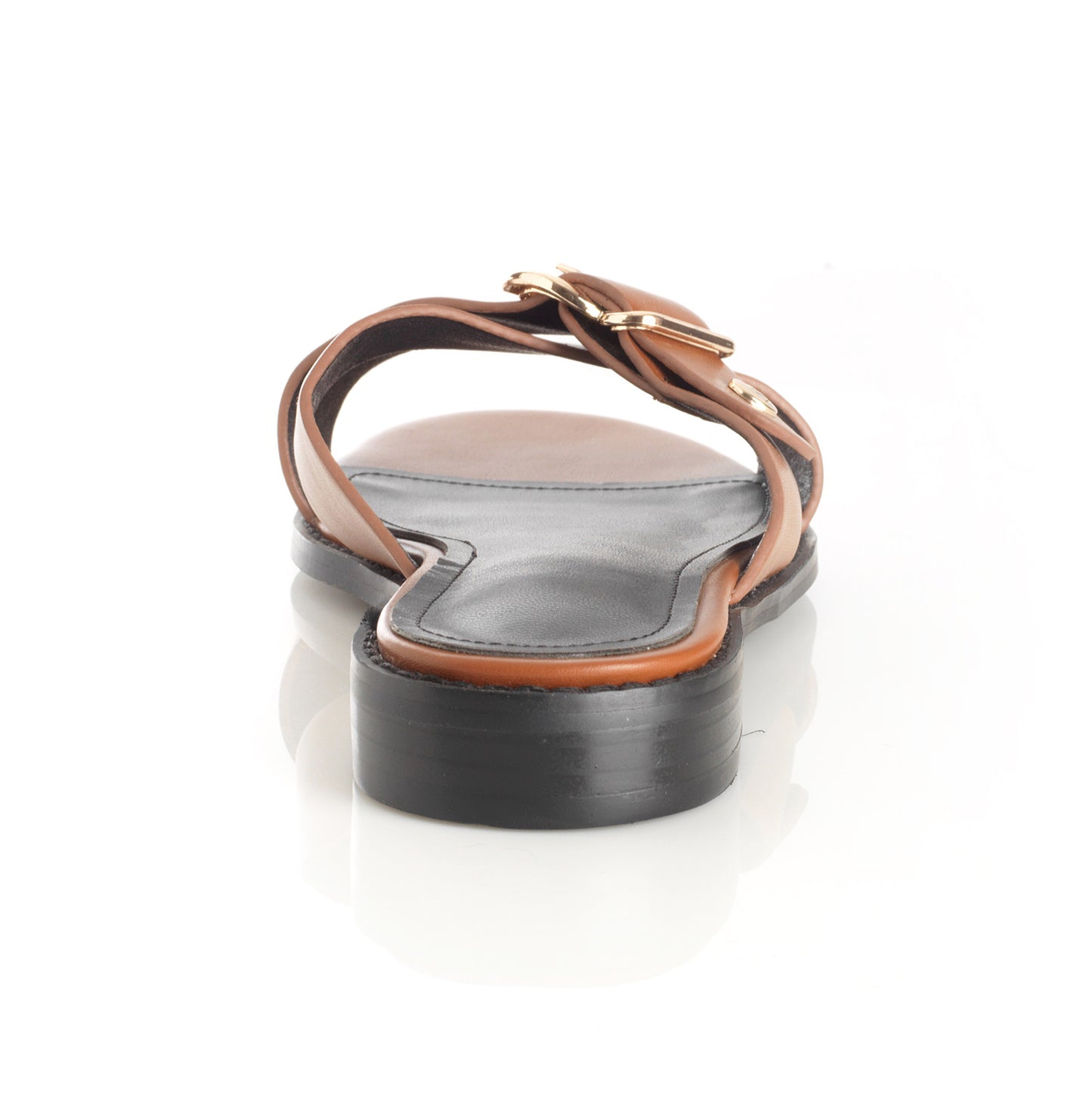 Sandalia Mujer Cantabria Camel Taco Plano