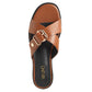 Sandalia Mujer Cantabria Camel Taco Plano