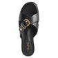 Sandalia Mujer Cantabria Negro Taco Plano