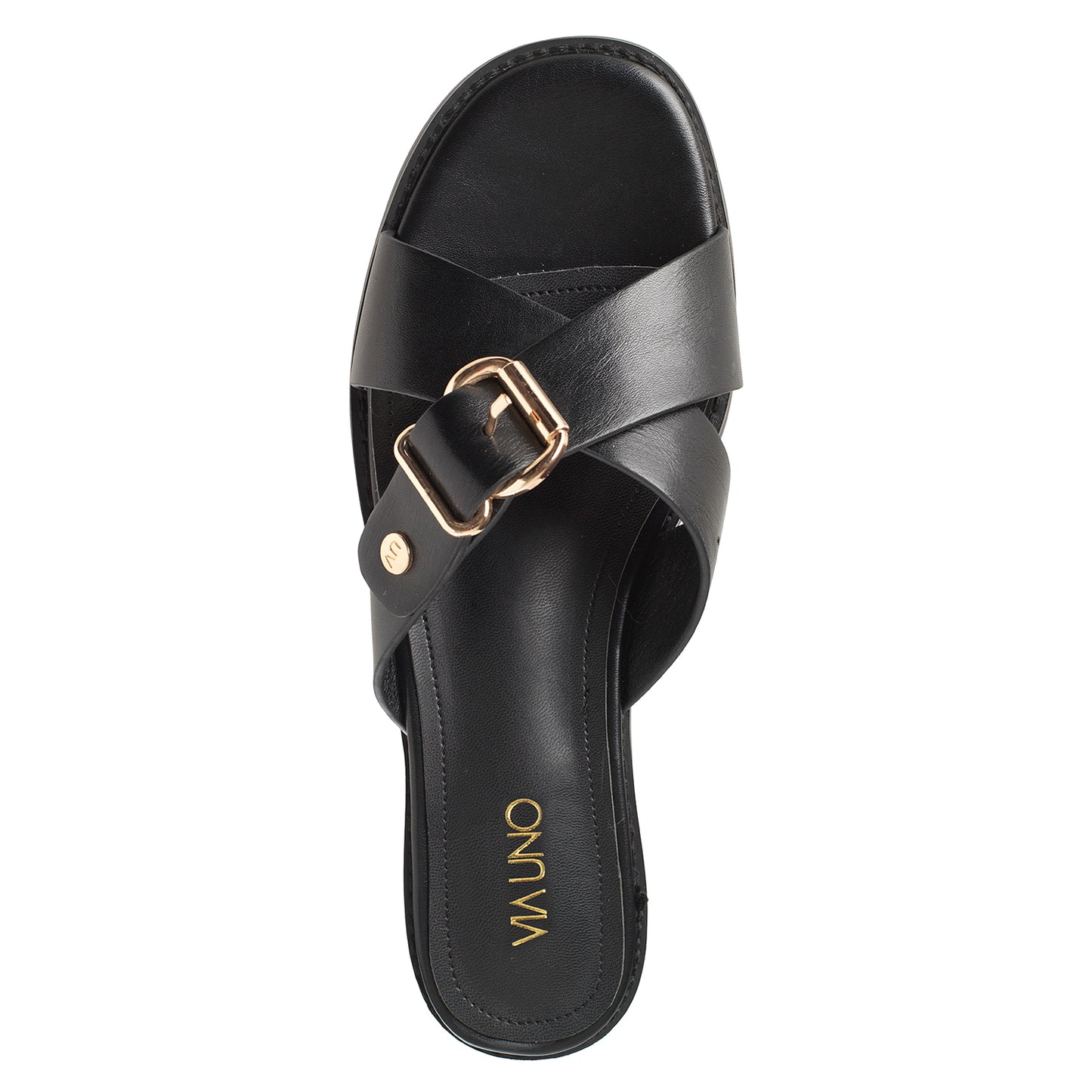 Sandalia Mujer Cantabria Negro Taco Plano