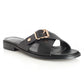 Sandalia Mujer Cantabria Negro Taco Plano