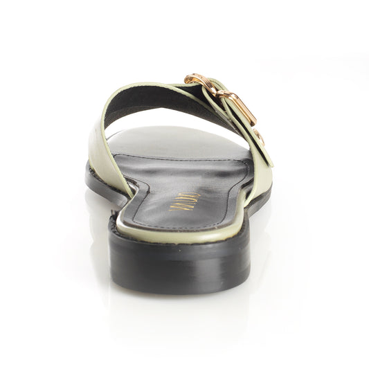 Sandalia Mujer Cantabria Oliva Taco Plano