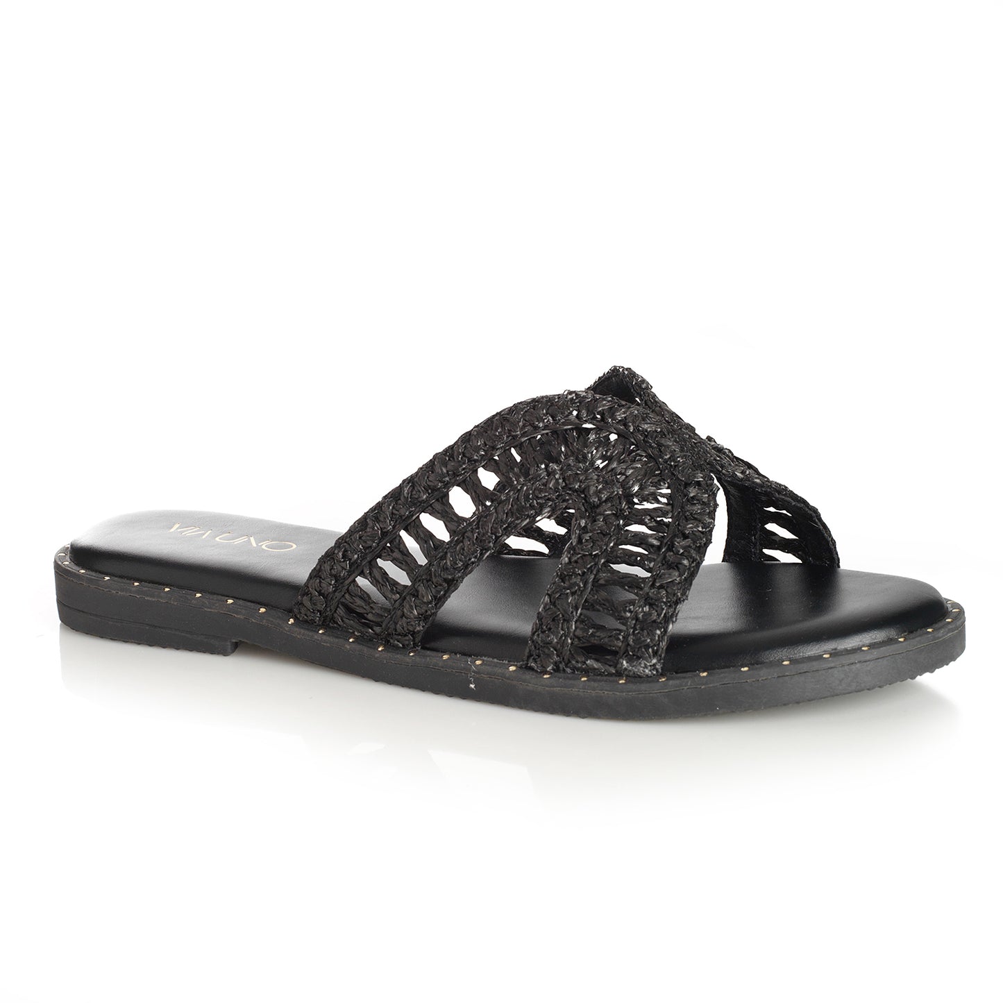 Sandalia Mujer Santander Negro Taco Plano