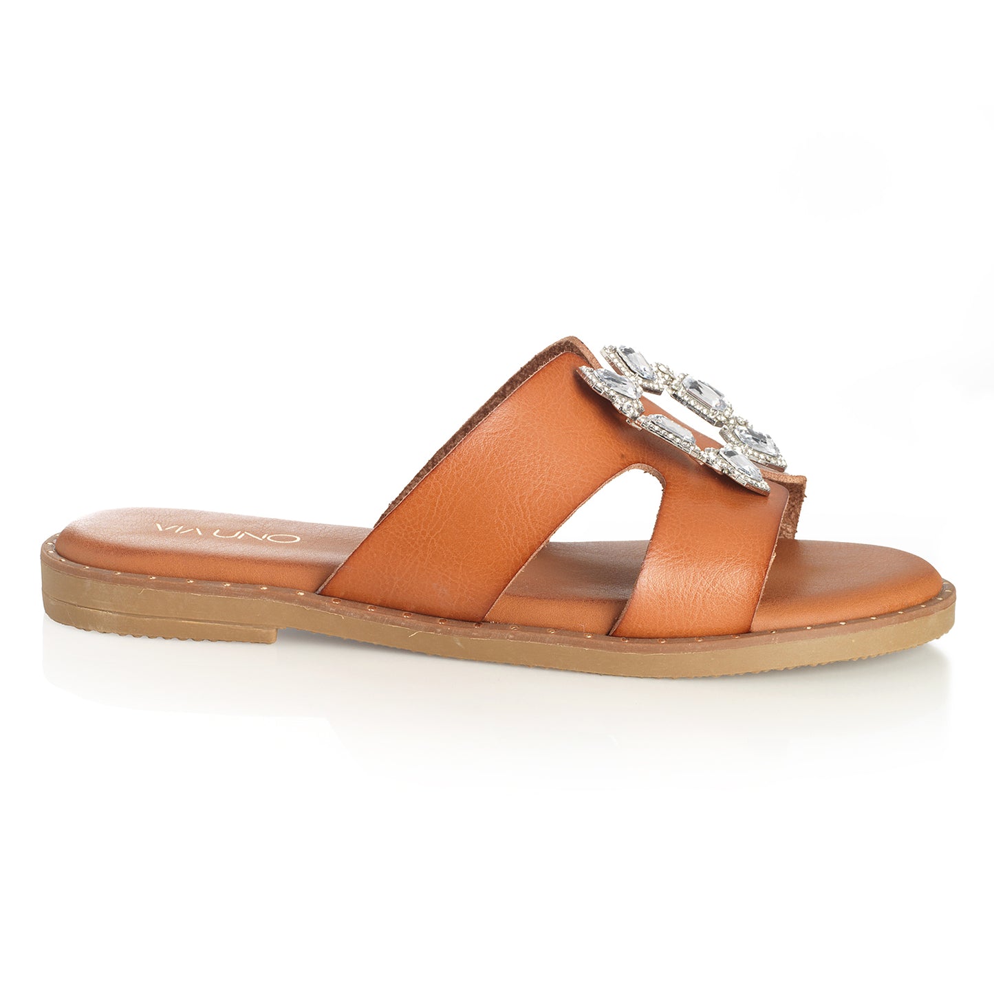 Sandalia Mujer Lanzarote Camel Taco Plano