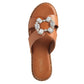 Sandalia Mujer Lanzarote Camel Taco Plano