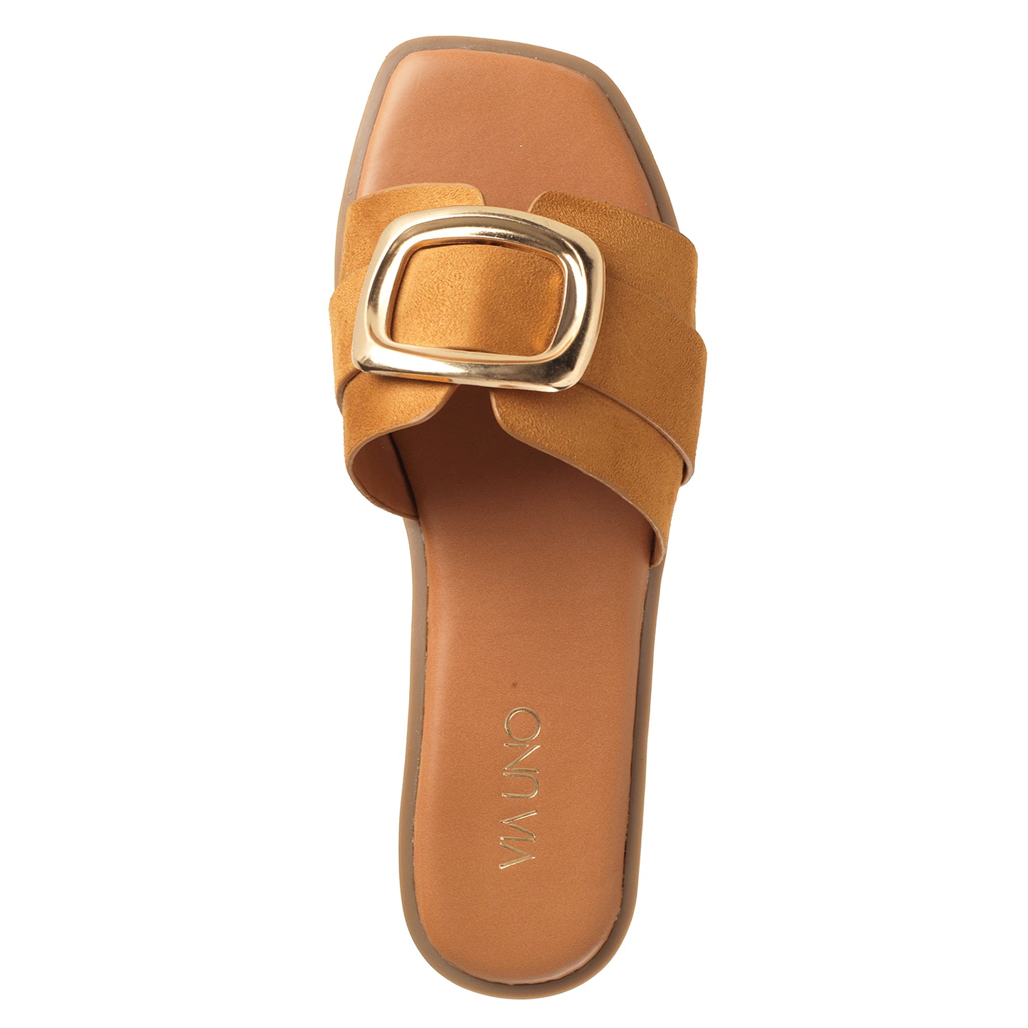 Sandalia Mujer Fuerteventura Camel Taco Plano