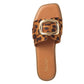 Sandalia Mujer Fuerteventura Leopardo Taco Plano