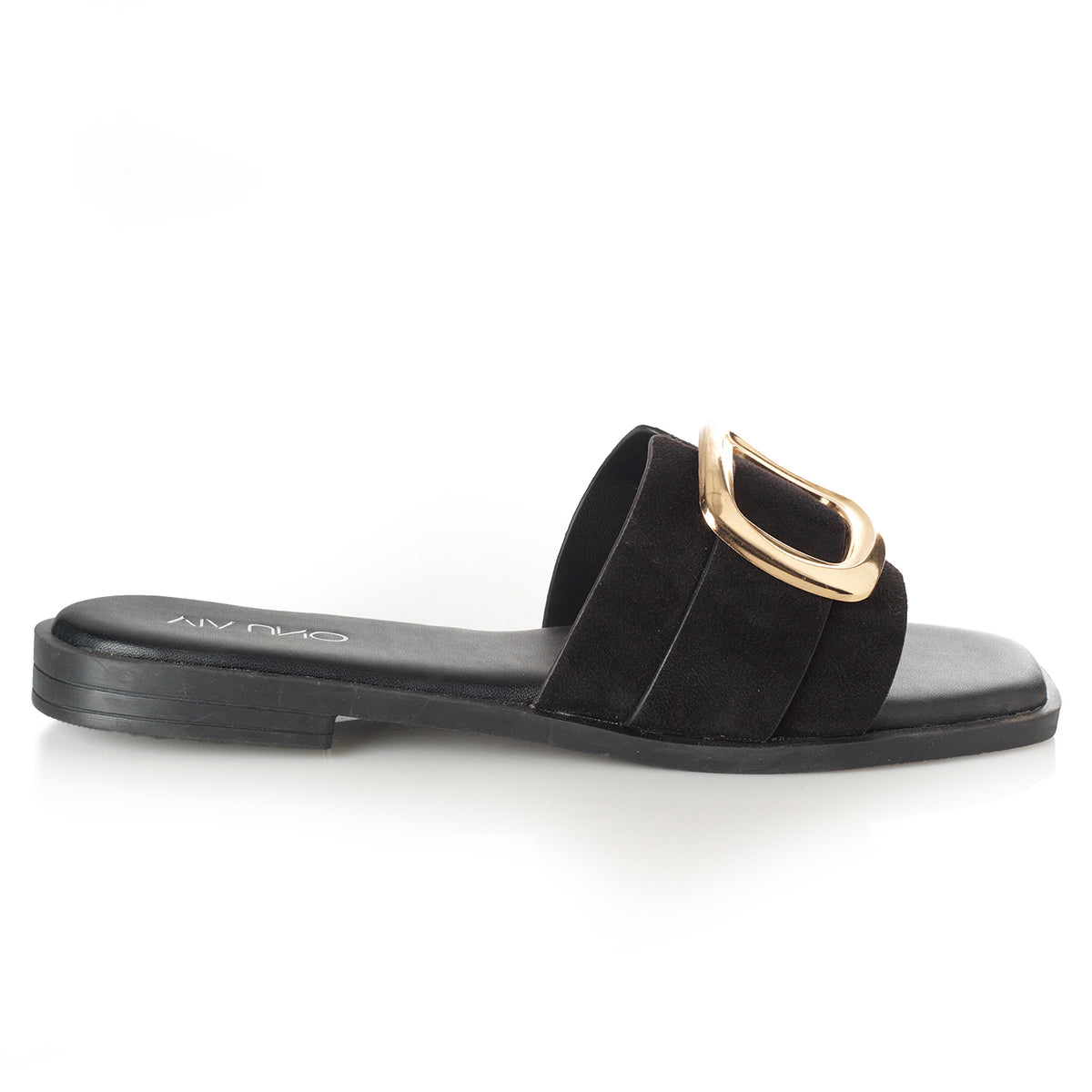 Sandalia Mujer Fuerteventura Negro Taco Plano