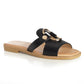Sandalia Mujer La Gomera Negro Taco Plano