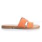 Sandalia Mujer  Isleta Naranjo Taco Plano