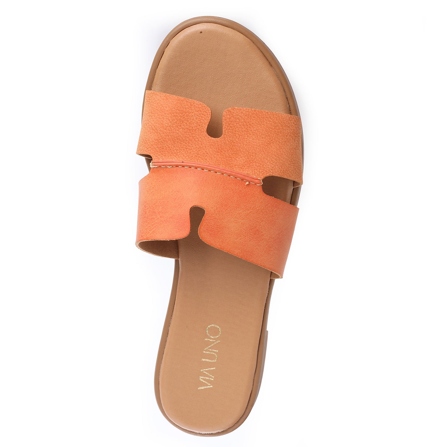 Sandalia Mujer  Isleta Naranjo Taco Plano