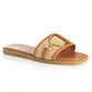 Sandalia Mujer Ons Camel Taco Plano