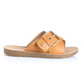 Sandalia Mujer Sálvora Camel Taco Plano