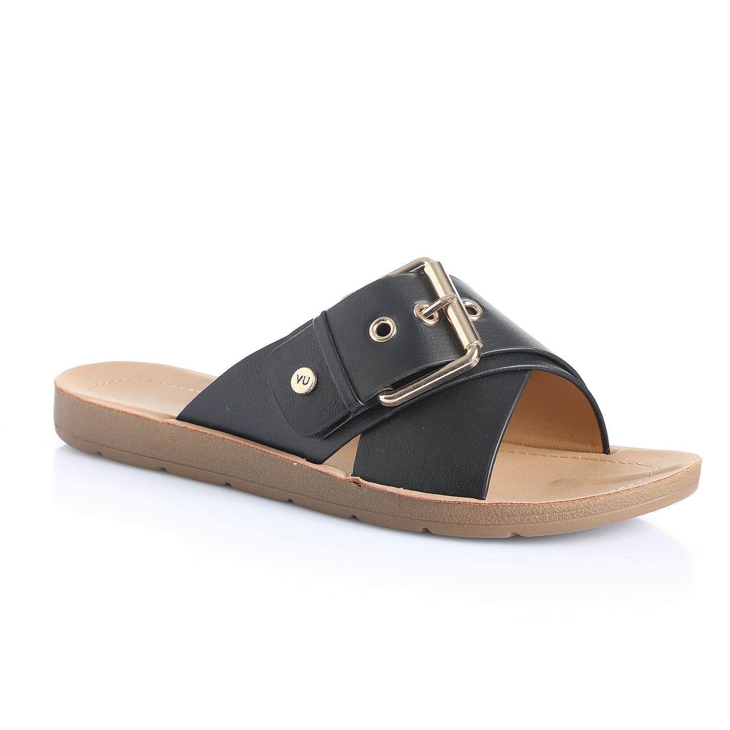 Sandalia Mujer Sálvora Negro Taco Plano