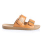 Sandalia Mujer Islas Cíes Camel Taco Plano
