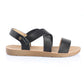 Sandalia Mujer Tabarca Negro Taco Plano