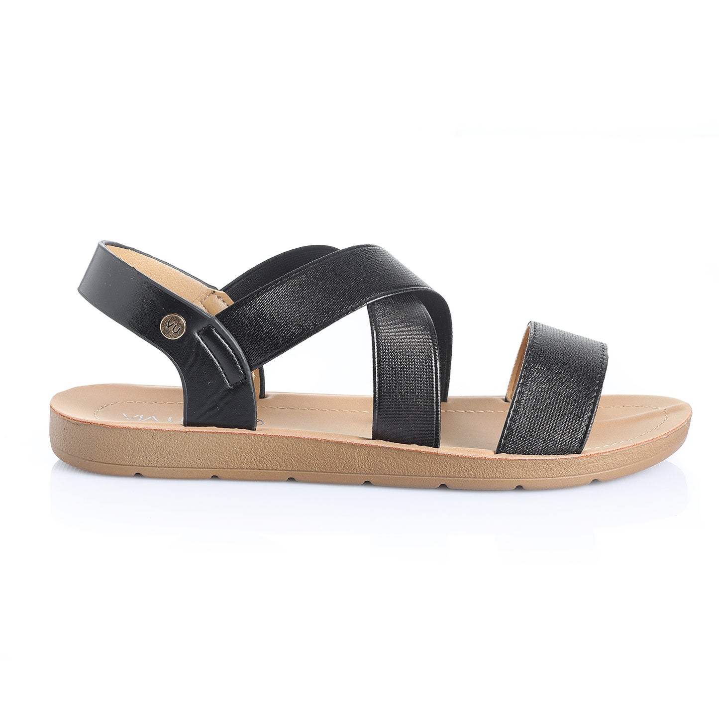 Sandalia Mujer Tabarca Negro Taco Plano