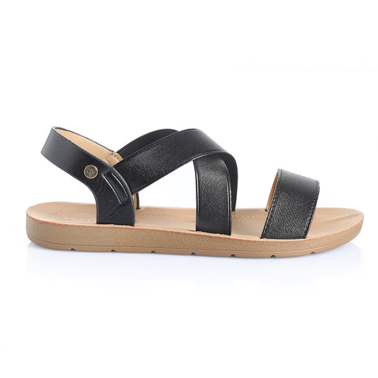 Sandalia Mujer Tabarca Negro Taco Plano
