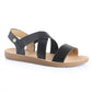 Sandalia Mujer Tabarca Negro Taco Plano