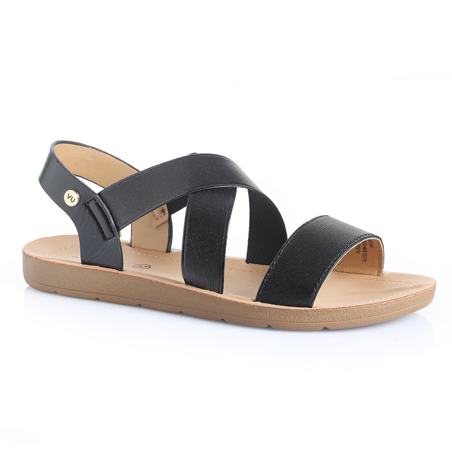 Sandalia Mujer Tabarca Negro Taco Plano