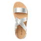 Sandalia Mujer Tabarca Plata Taco Plano