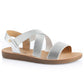 Sandalia Mujer Tabarca Plata Taco Plano