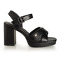 Sandalia Mujer Cala Canyelles Negro Taco Alto
