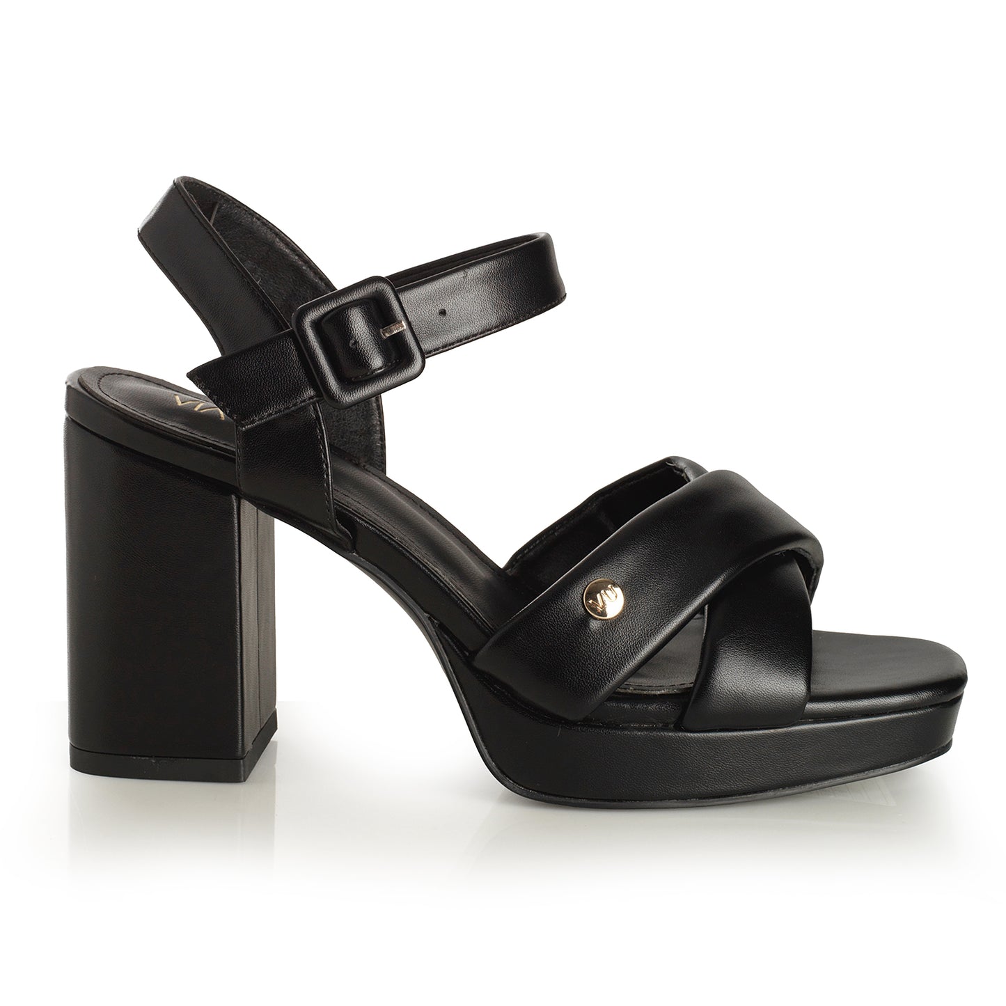 Sandalia Mujer Cala Canyelles Negro Taco Alto