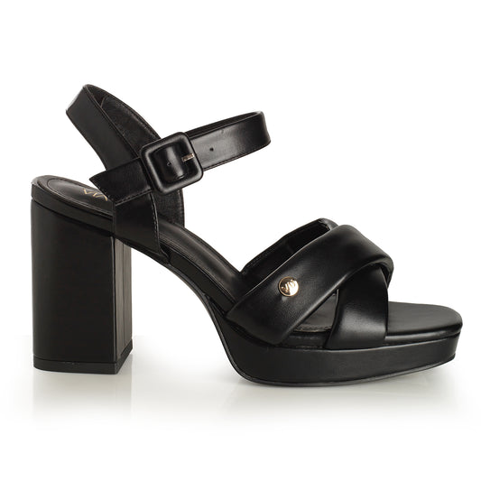 Sandalia Mujer Cala Canyelles Negro Taco Alto