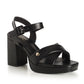 Sandalia Mujer Cala Canyelles Negro Taco Alto