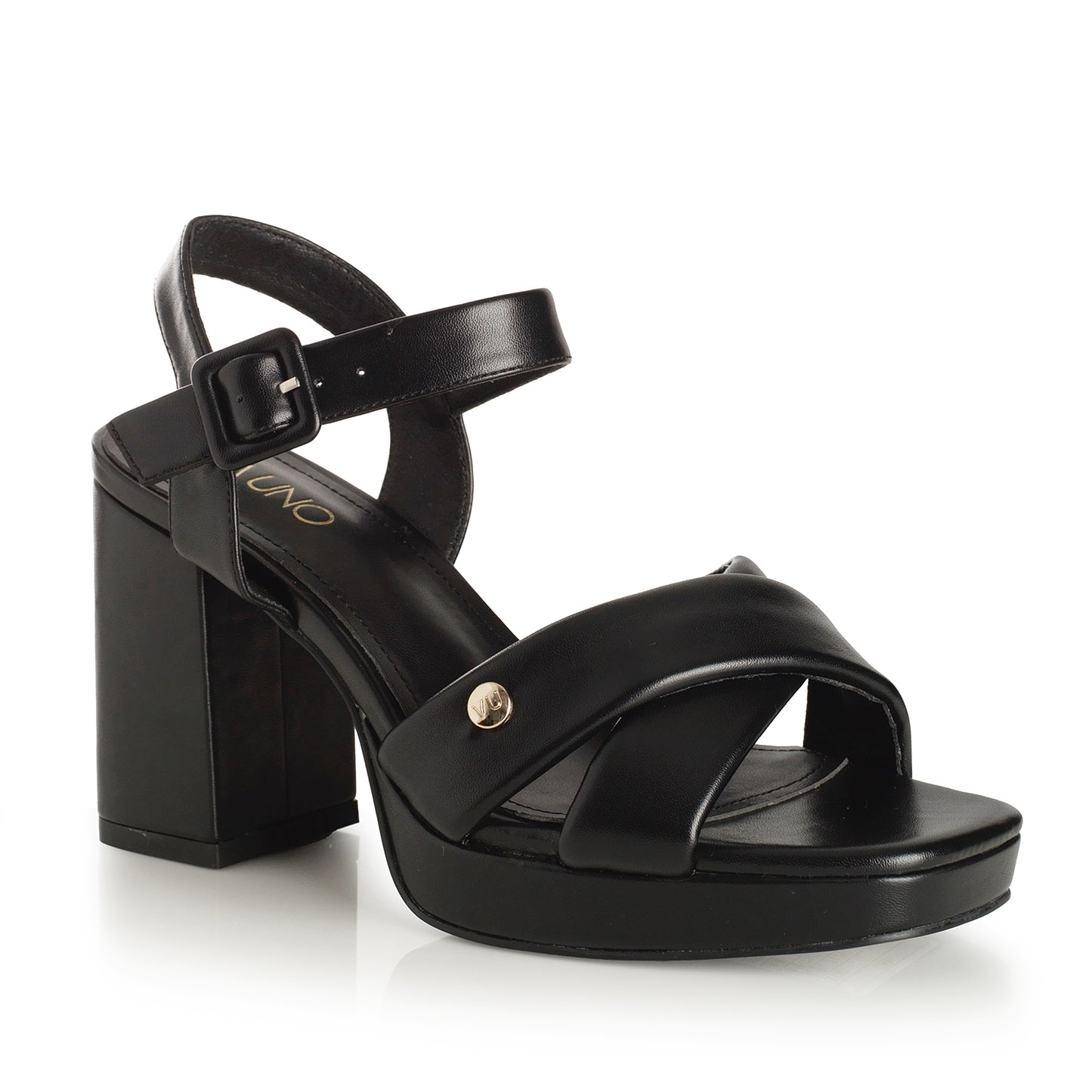 Sandalia Mujer Cala Canyelles Negro Taco Alto