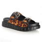 Sandalia Mujer Cala Fustera  Leopardo Taco Bajo
