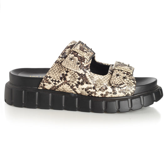 Sandalia Mujer Cala Fustera  Snake Taco Bajo