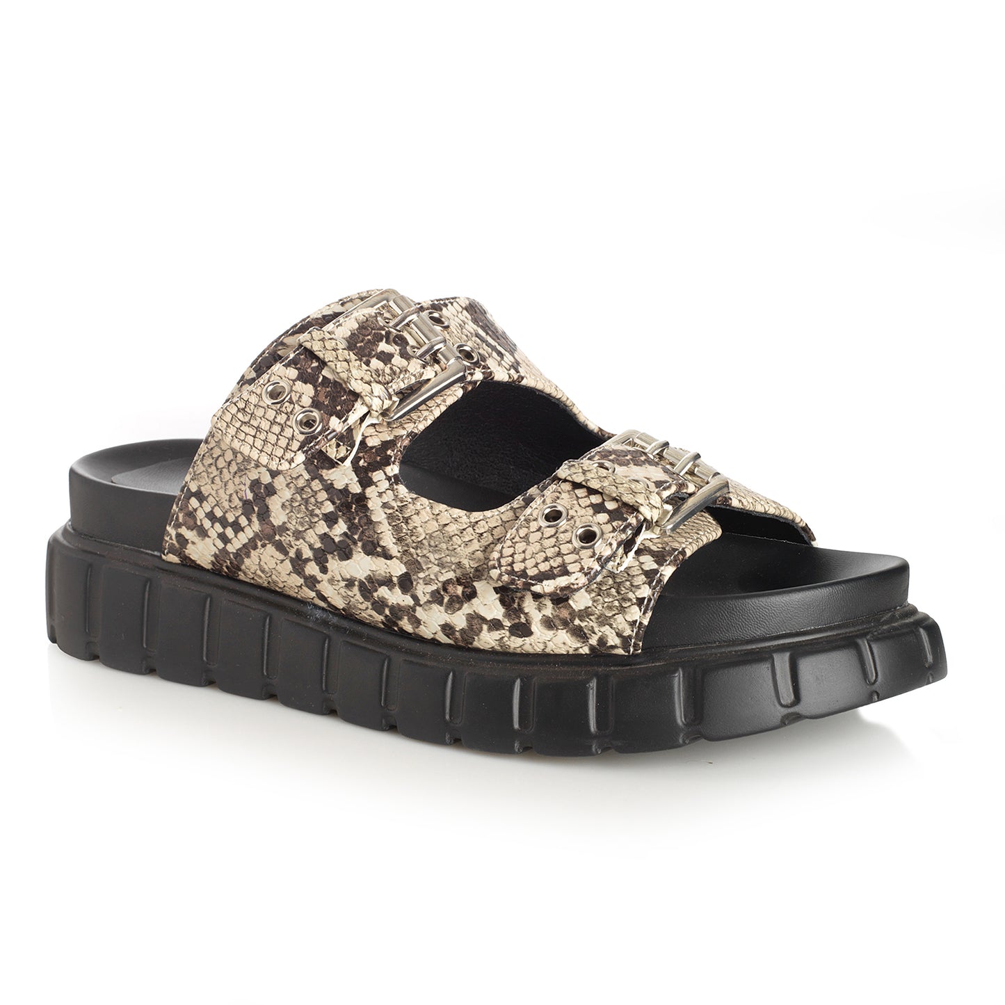 Sandalia Mujer Cala Fustera  Snake Taco Bajo