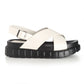 Sandalia Mujer Cala Baladrar  Beige Taco Bajo
