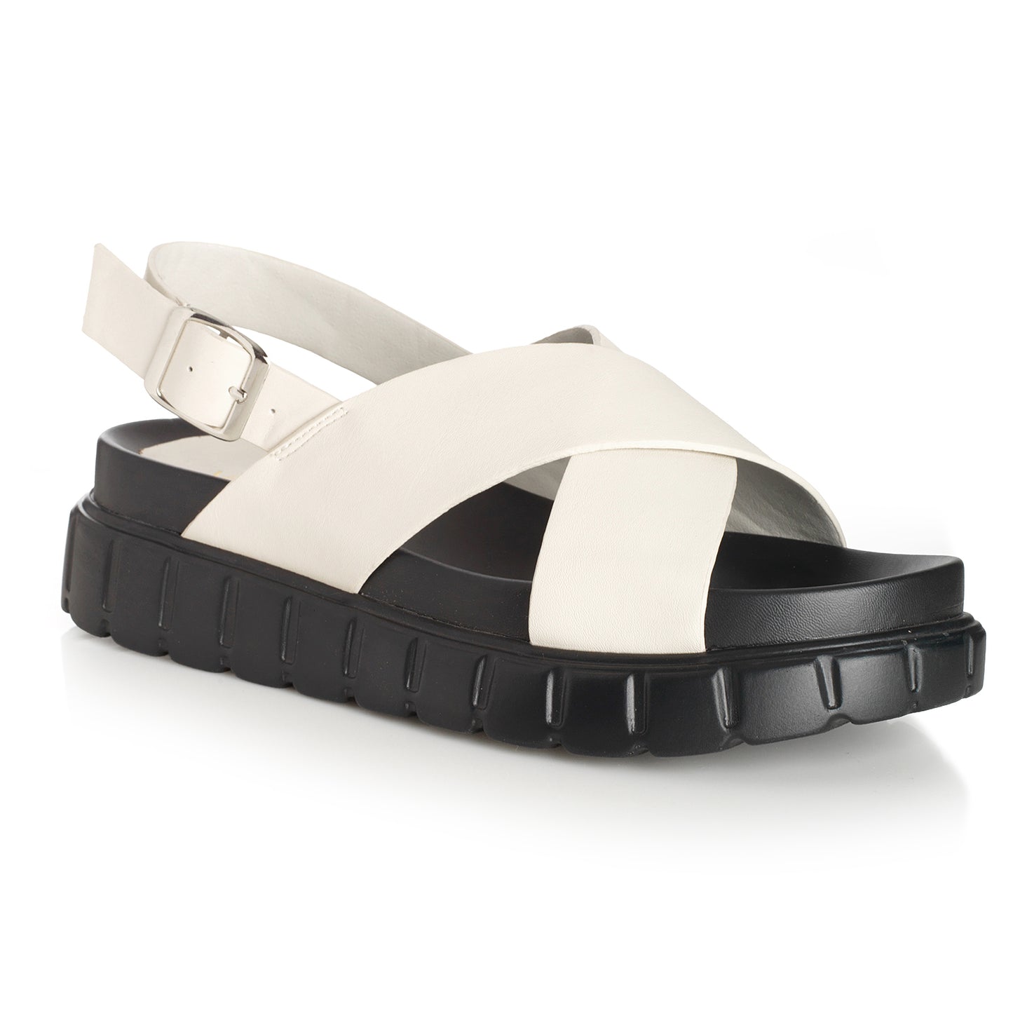 Sandalia Mujer Cala Baladrar  Beige Taco Bajo
