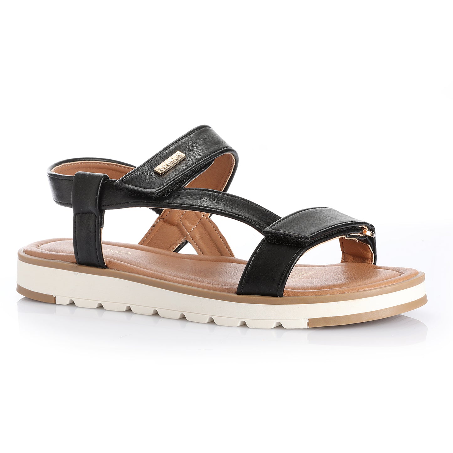 Sandalia Mujer Cala de Enmedio  Negro Taco Bajo