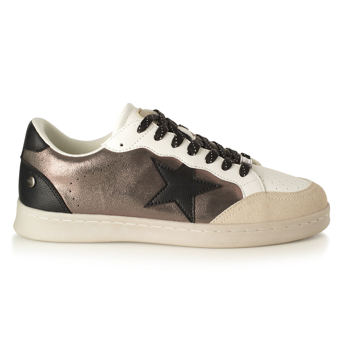 Zapatilla Mujer Cala Chica  Negro Taco Bajo