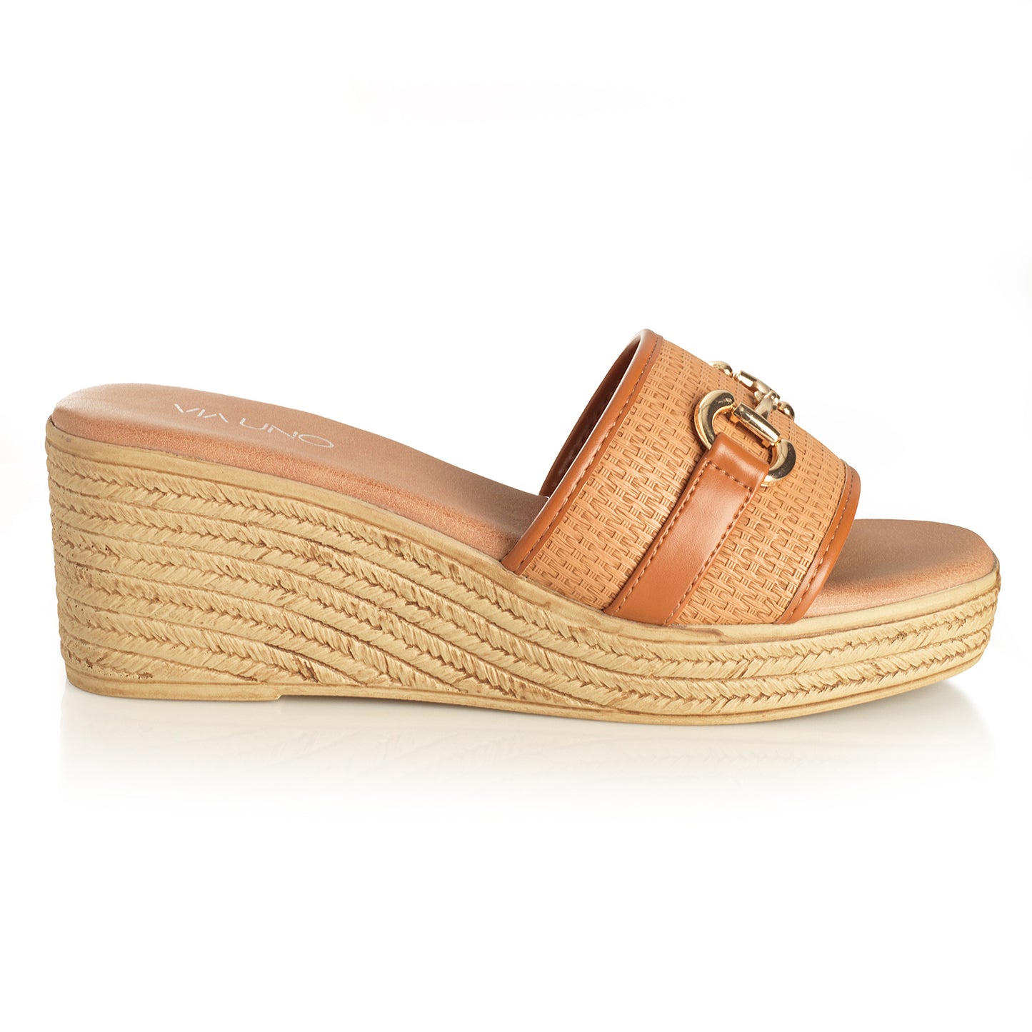 Sandalia Mujer Cala Higuera Camel Taco Mediano