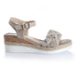 Sandalia Mujer Isla Pancha Beige Taco Mediano