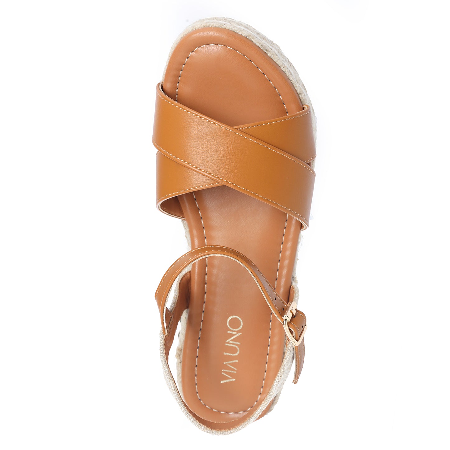 Sandalia Mujer Cala Mexota  Camel Taco Mediano