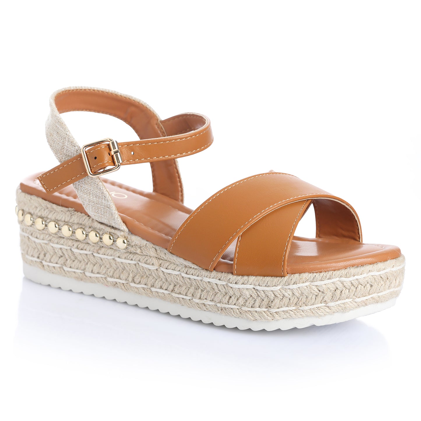 Sandalia Mujer Cala Mexota  Camel Taco Mediano